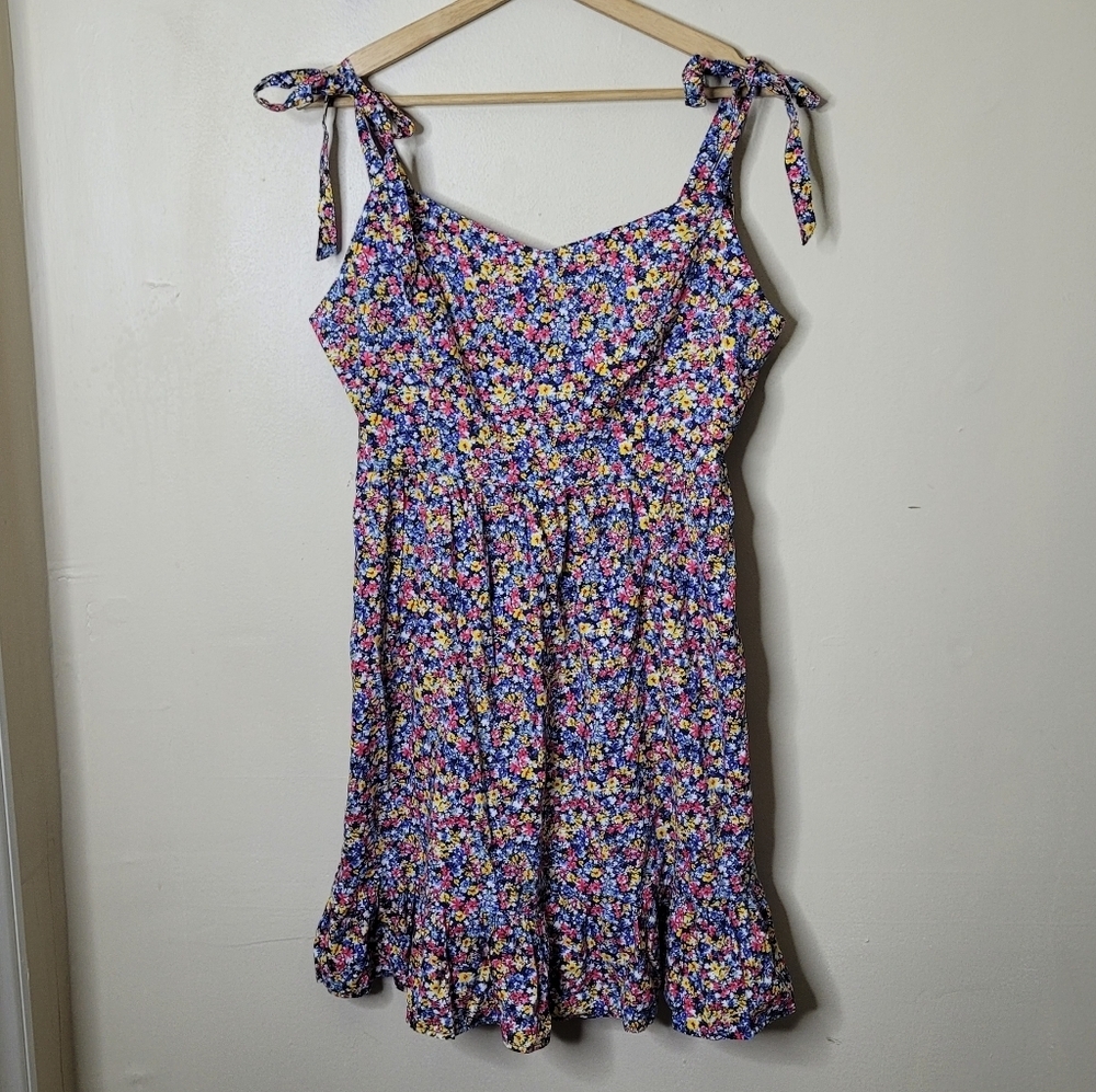 Old Navy Tie Shoulder Floral Dress Size Large NWT - Picture 3 of 11
